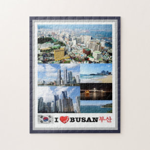 Quebra-cabeça Busan - Coreia do Sul - Eu Amo -