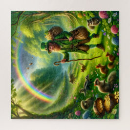 Quebra-cabeça Busca do Caldeirão de Ouro do Leprechaun Dia de Sã