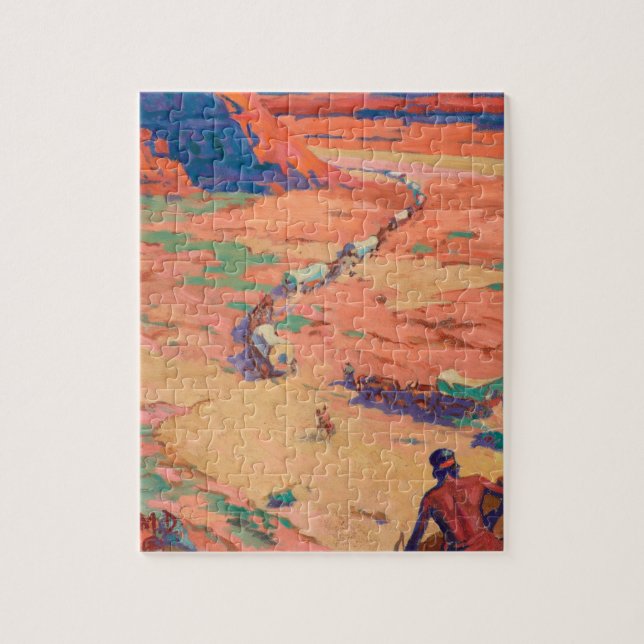 Quebra-cabeça Buscando os intrusos por Maynard Dixon (Vertical)