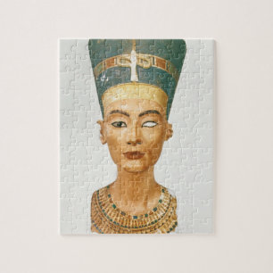 Quebra-cabeça Busto da rainha Nefertiti, vista dianteira, do
