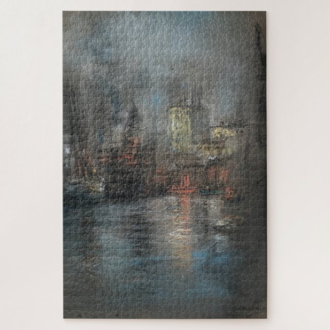 Quebra-cabeça Busy Harbour (por Glenn Cooper Henshaw) (Vertical)