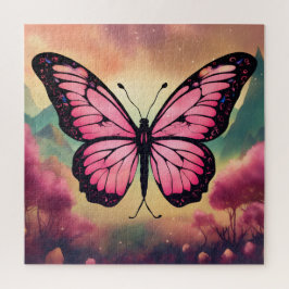 Quebra-cabeça Butterfly Logo Puzzle | Beautiful Colorful Butterf