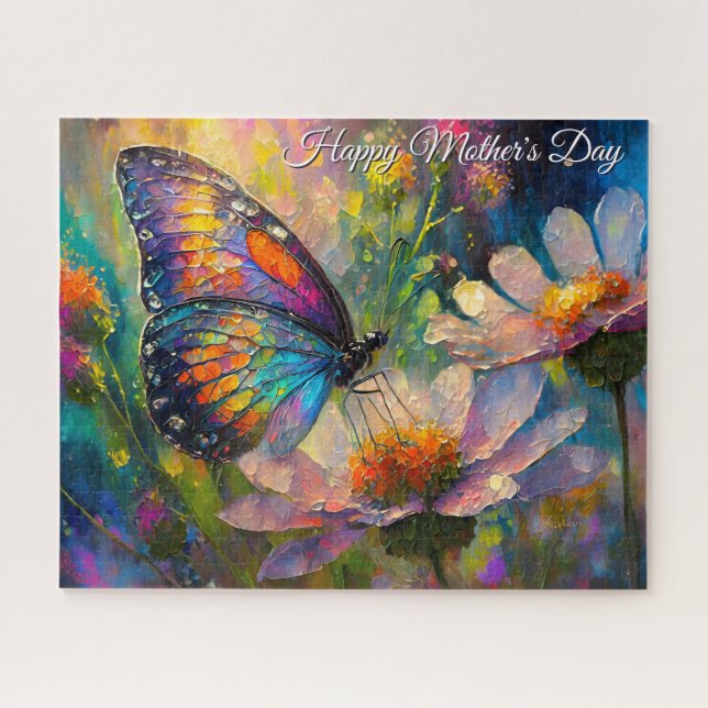 Quebra-cabeça Butterfly Wildflower Sunrise Mother's Day (Horizontal)