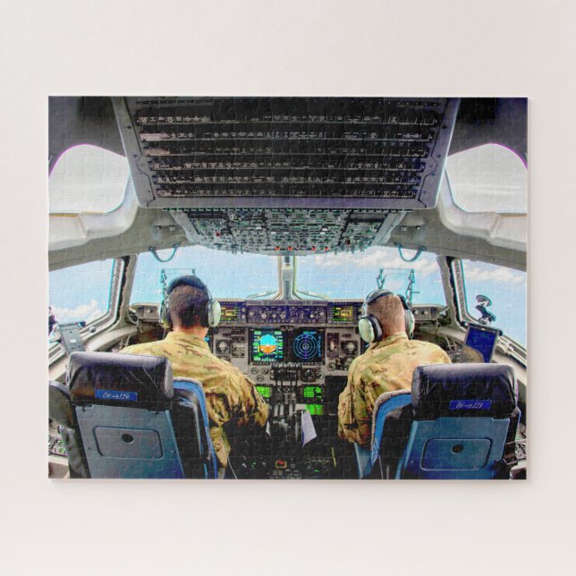 Quebra-cabeça C-17 GLOBEMASTER III COCKPIT (16x20 POLEGADAS) (Horizontal)