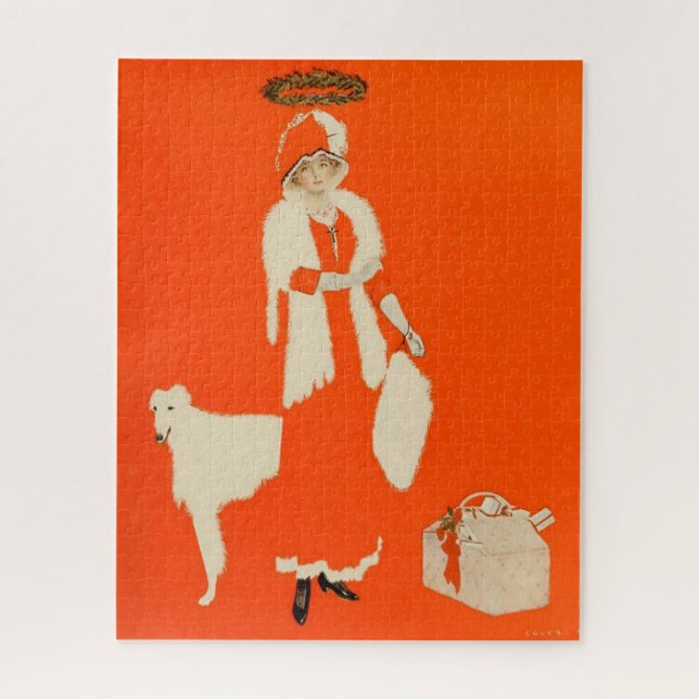 Quebra-cabeça C Coles Phillips “Santa do Presente” Garota Desapa (Vertical)