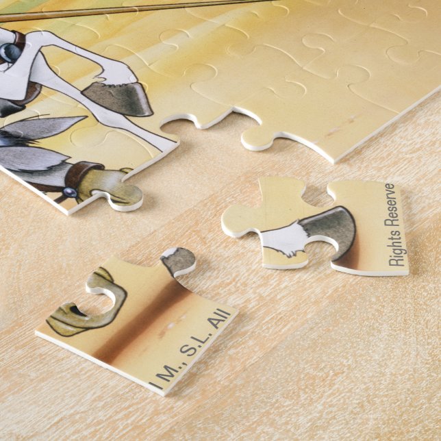 Quebra-cabeça Cabalgando Don Quixote & desenhos animados da (Lateral)