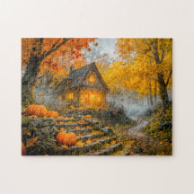 Cabana da Floresta de Halloween com Abóboras, Cami