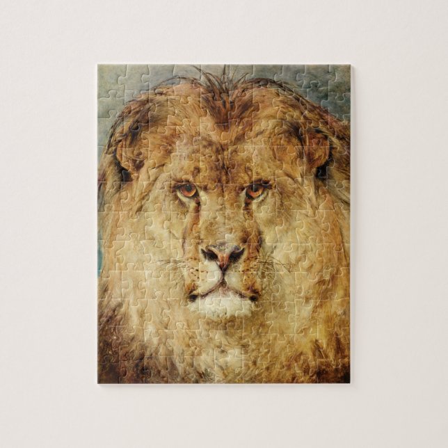 Quebra-cabeça Cabeça de Leão (por Heywood Hardy) (Vertical)