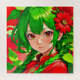 Quebra-cabeça Cabelo verde que pega os olhos