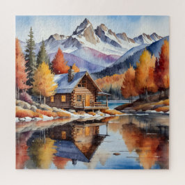 Quebra-cabeça Cabina de outono