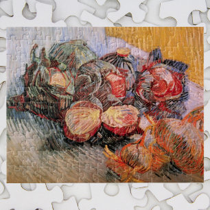 Quebra-cabeça Cabinas vermelhas e cebolas por Vincent van Gogh