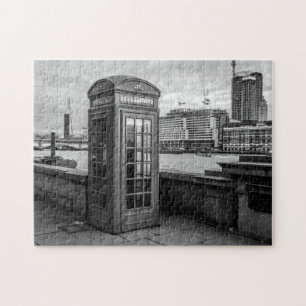 Quebra-cabeça Cabine de telefone monocromática Londres