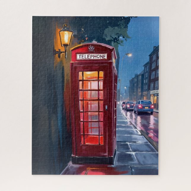 Quebra-cabeça Cabine Telefônica Vermelha de Londres Inglaterra V (Vertical)