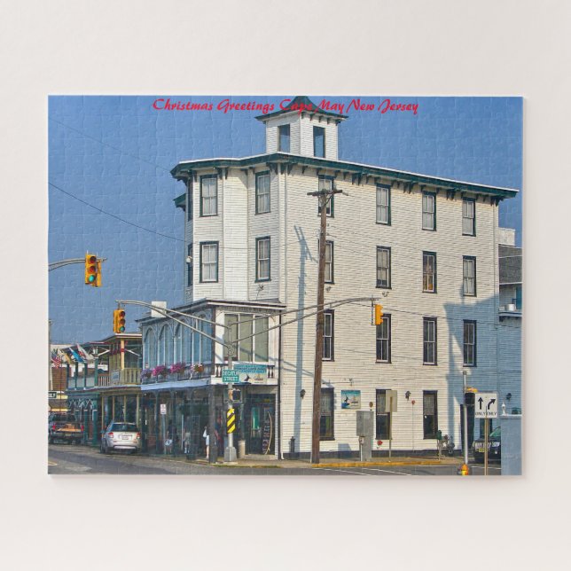 Quebra-cabeça Cabo May New Jersey. Cartões de natal (Horizontal)