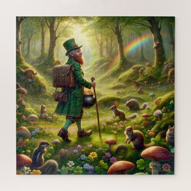 Quebra-cabeça Caça ao Caldeirão de Ouro do Leprechaun (Horizontal)