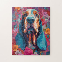 Quebra-cabeça Caça Colorida do Basset