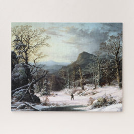 Quebra-cabeça Caçador no Bosque de Inverno George Henry Durrie