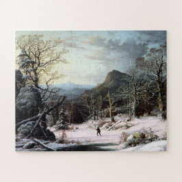 Quebra-cabeça Caçador no Bosque de Inverno George Henry Durrie