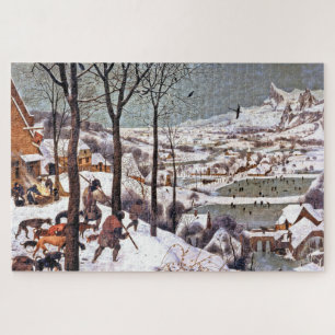 Quebra-cabeça Caçadores na neve (inverno), Pieter Bruegel