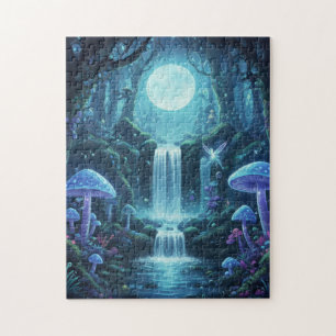 Quebra-cabeça Cachoeira Encantada Floresta Mágica Fantasia Puzzl