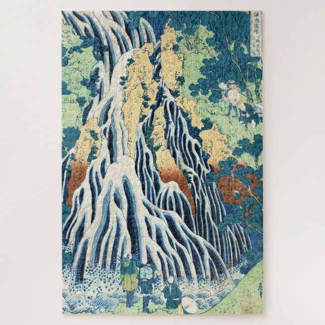 Quebra-cabeça cachoeira legal do japão ukiyo-e Hokusai (Vertical)