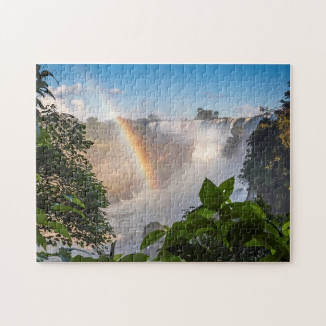 Quebra-cabeça Cachoeiras de Iguazú com arco-íris, Argentina (Horizontal)