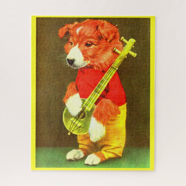 Quebra-cabeça Cachorrinho banjo (Vertical)