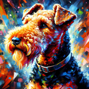 Quebra-cabeça Cachorro Airedale Terrier Impressão Acrílica Col