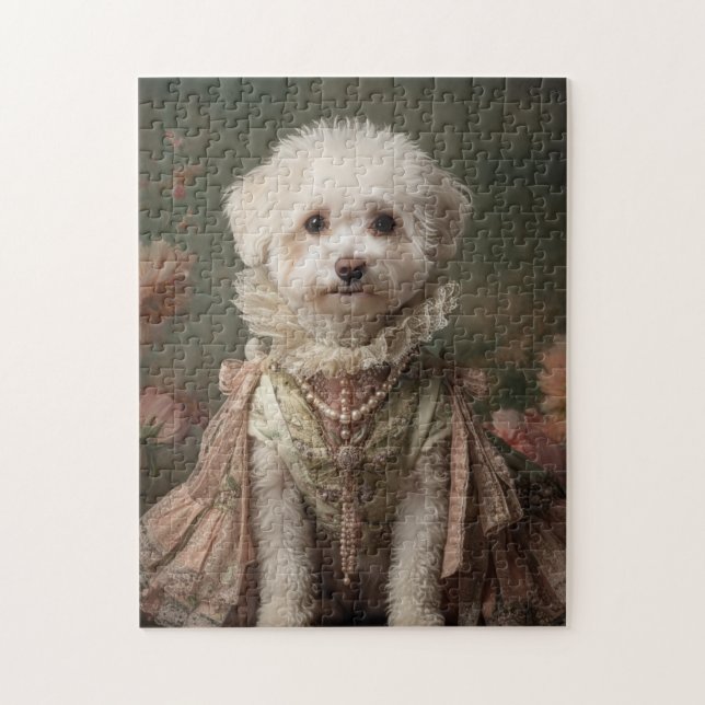 Quebra-cabeça cachorro bichon (Vertical)
