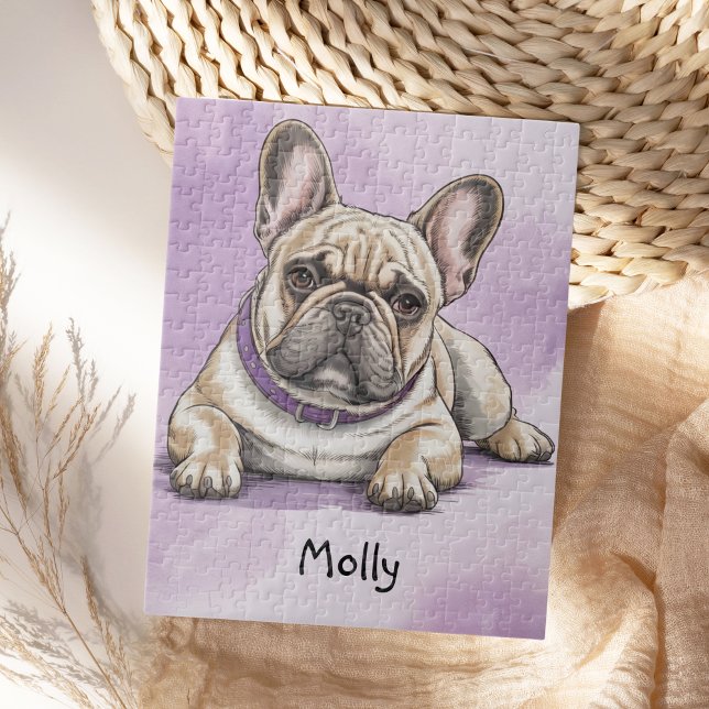 Quebra-cabeça Cachorro Bulldog Francês Personalizado Fofo (Criador carregado)
