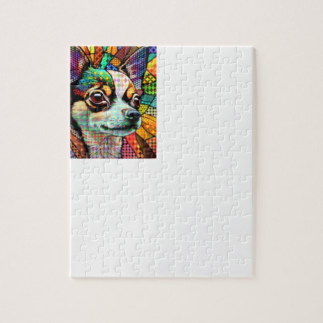 Quebra-cabeça Cachorro Chihuahua de Vidro Mantido 171 (Vertical)