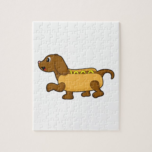 Quebra-cabeça Cachorro como cachorro-quente (Vertical)