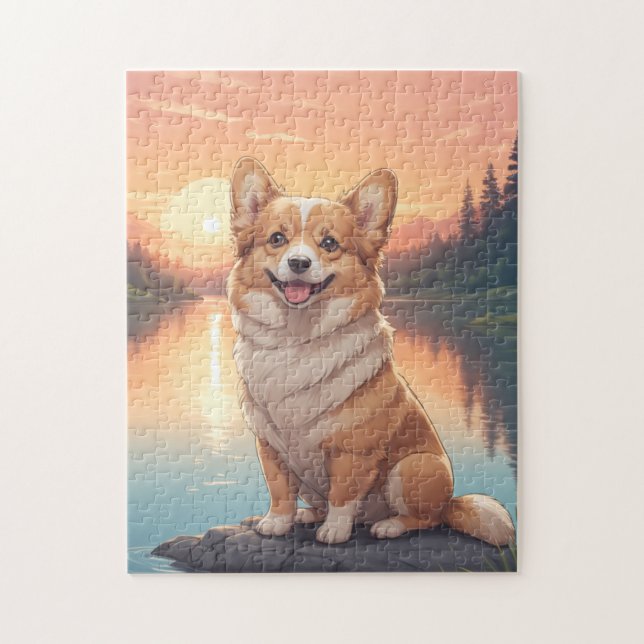 Quebra-cabeça Cachorro Corgi Galês de Pembroke (Vertical)