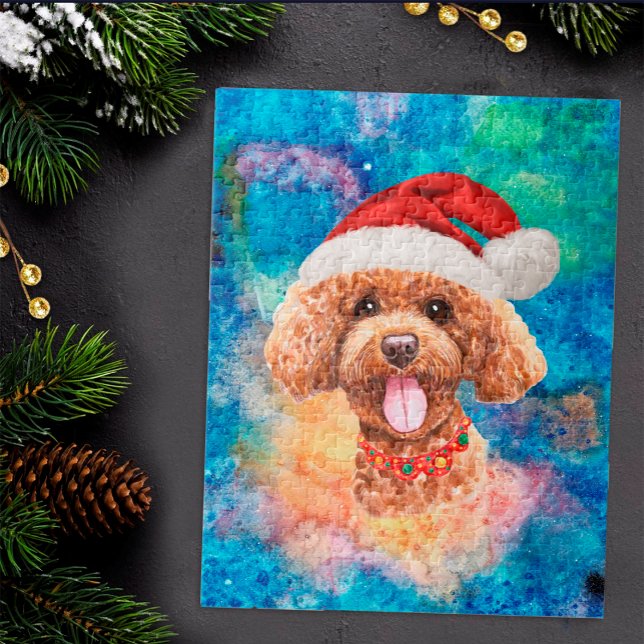 Quebra-cabeça Cachorro da Raça Poodle Natal (Criador carregado)