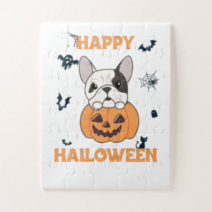Quebra-cabeça Cachorro De Pumpkin Cachorros Feliz Dia das Bruxas