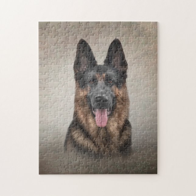 Quebra-cabeça Cachorro do German shepherd de Desenho (Vertical)