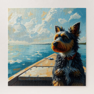 Quebra-cabeça Cachorro em um barco