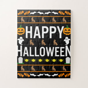 Quebra-cabeça Cachorro Feliz Chocolate de Halloween Labrador