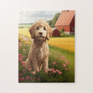 Quebra-cabeça cachorro Golden Doodle