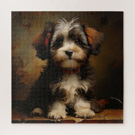 Quebra-cabeça Cachorro Havanês Puppy Realism Square Retrait