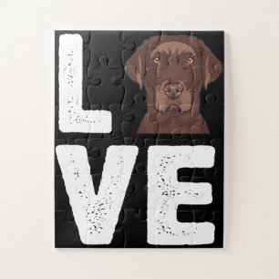 Quebra-cabeça Cachorro I Love Chocolate Labrador