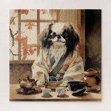 Cachorro Japonês Hospedando uma Cerimônia de Chin