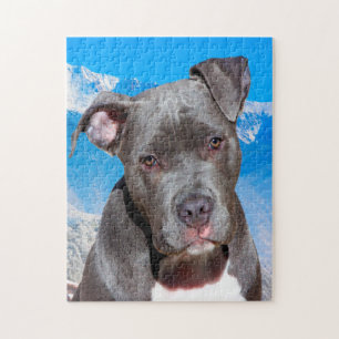 Quebra-cabeça Cachorro Pitbull.