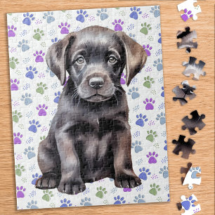 Quebra-cabeça Cachorro Preto Cachorro Preto Negro, Retriever
