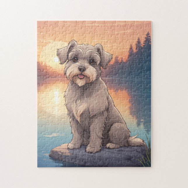Quebra-cabeça cachorro Schnauzer (Vertical)