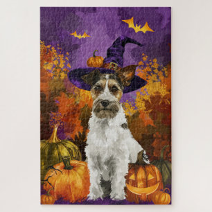 Quebra-cabeça Cachorro Terrier Wirefox Assustador Halloween Brux