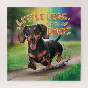 Quebra-cabeça Cachorro-Vazio Pernas Pequenas Muito Amor