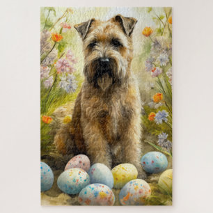 Quebra-cabeça Cachorro Wheaten Terrier Com Ovos De Páscoa Feriad
