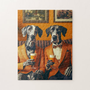 Quebra-cabeça Cachorros De Laranja De Dane Grande Elegante