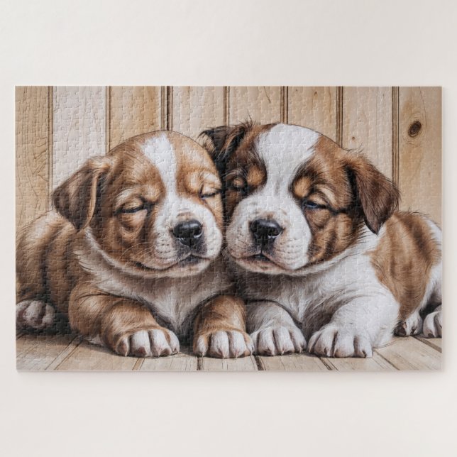 Quebra-cabeça Cachorros fofos (Horizontal)